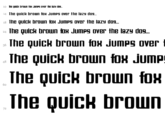Spaceship Bullet font waterfall